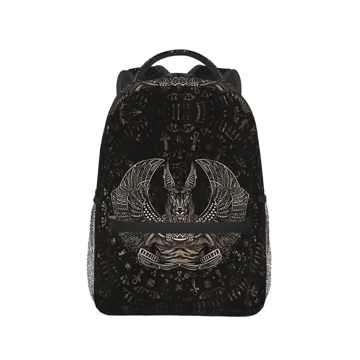 Anubis Egyptian God Sepia Backpacks Boys Girls Bookbag Students School Bags Cartoon Laptop Rucksack Shoulder Bag Large Capacity