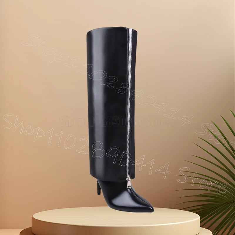 أسود تحولت أكثر من سستة ديكور أشار تو الأحذية الانزلاق على أحذية النساء رقيقة عالية الكعب مثير حفلة يؤرخ 2025 Zapatos Para Mujere #1