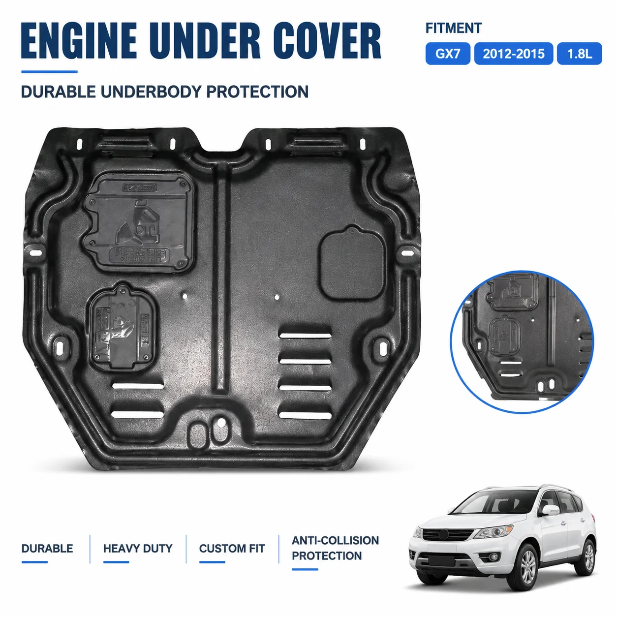 Custom Fit Under Engine Guard For Geely GX7 2012-2015 1.8L Heavy Duty Anti Collision Design Road Debris Defense Daily Driving