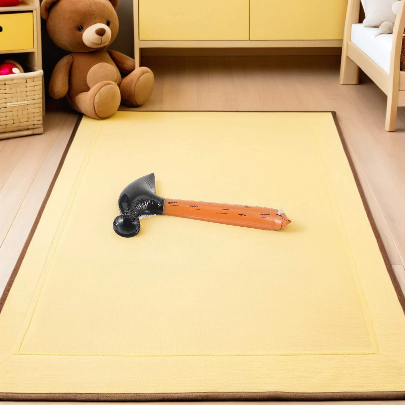 

6pcs Inflatable Hammer Wood Grain Blow Up Mallet For Kids Pool Party Games Inflatable Fun Party Favors Outdoor Water Play