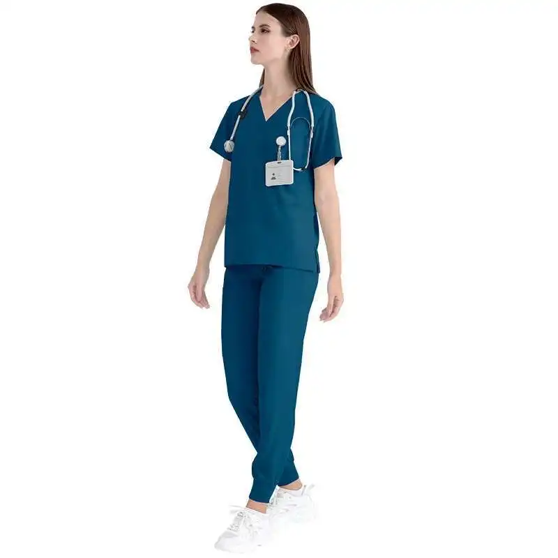 ملابس جديدة بأكمام قصيرة لغرفة العمليات، بلوزة نسائية، ملابس ممرضة، ملابس غسيل يدوية الطبيب