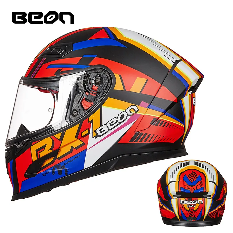 

BEON New Full Face Motorcycle Helmet B-503 Motorbike Helmet Moto Casque for women and men ECE Certification