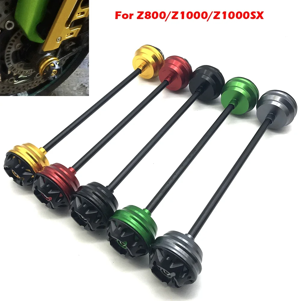 Motorcycle Front Wheel Axle Fork Crash Slider For Kawasaki Z800 Z1000 Z1000R Ninja 1000 SX Z1000SX Swingarm Spools Stand Screw