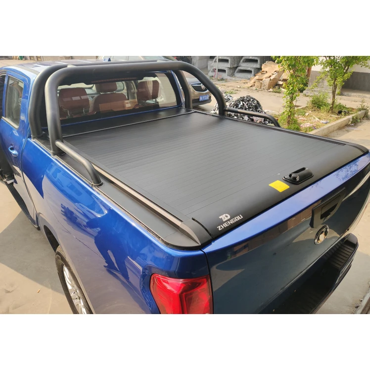 Versión Manual retráctil F150 cubierta de cama de camión cubierta retráctil Ford F-350 Tonneau para camioneta 07-10 NAVARA D40 4X4