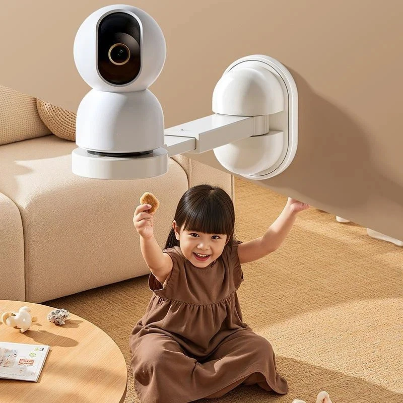 1Set Surveillance Camera Bracket Nail-free Wall-mounted Monitoring With Rubber Bottom Screws