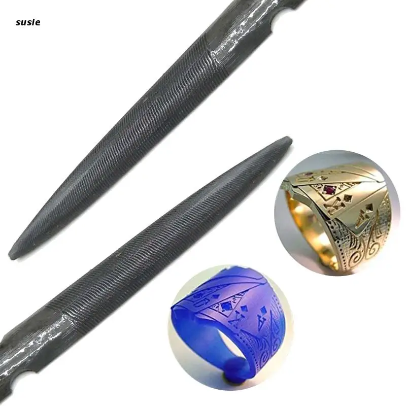 8 Inch Double Ended Half Round Wax File Jewelry Tool for Carving and Filing