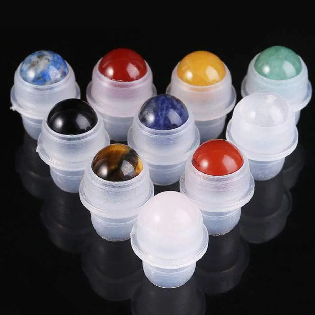 10X 100x Steel Roller Lids Caps For 18mm / 410 Neck Size Doterra Young Living Bottles Glass Roll on Aromatherapy Perfume DIN18