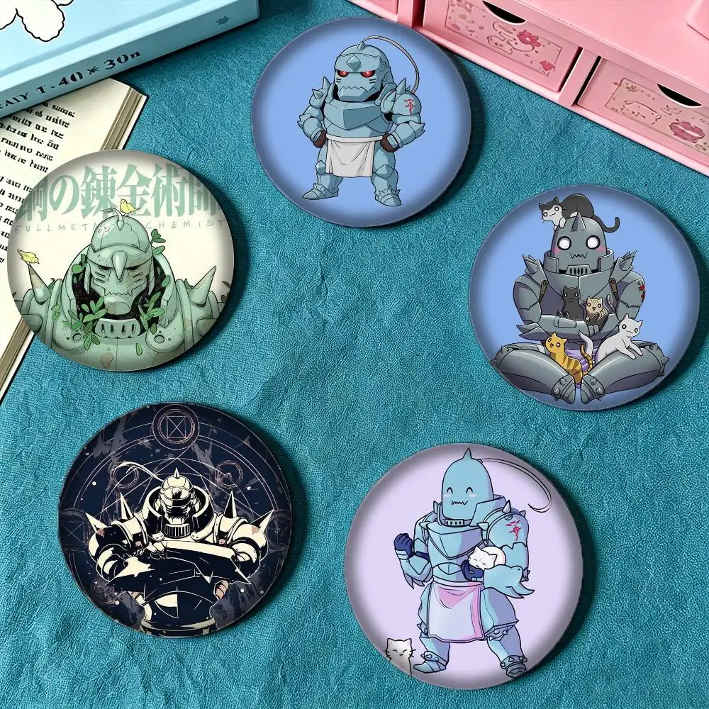 F-Fullmetal Alchemist Edward Elric 25mm 32mm 44mm 58mm 75mm Brooches Badges Pins for Accessories Gift