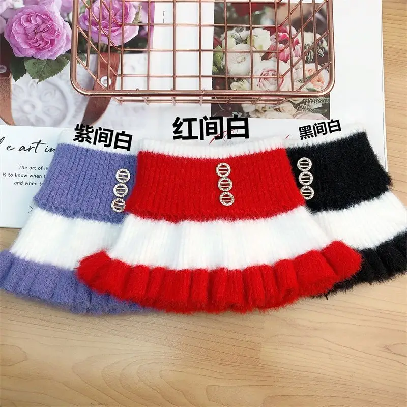 

Warm cover Neck cover Fake collar New adult scarf Winter changeable women's scarf Winter fluffy knitted accessories