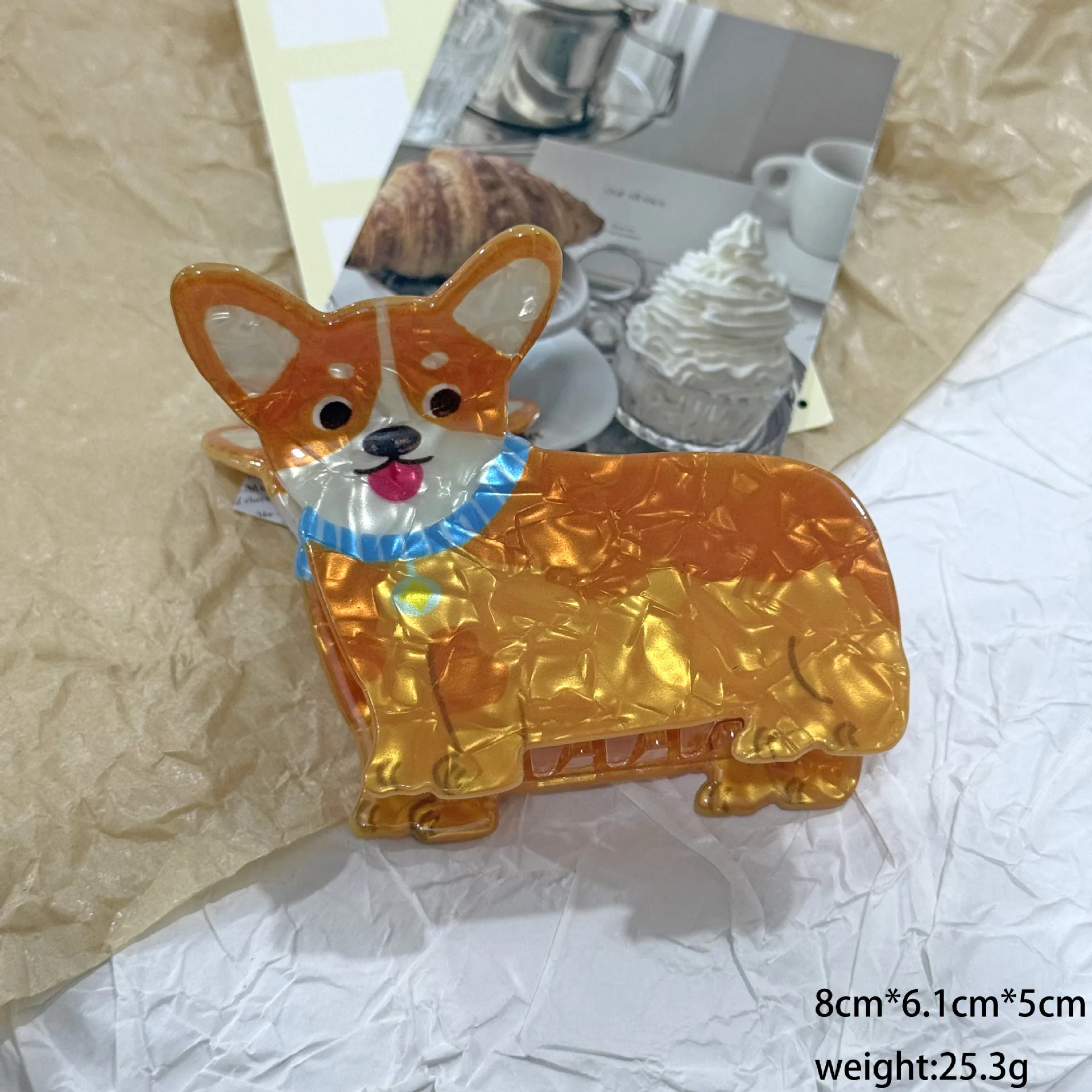 Simpatico cartone animato acrilico cane gatto squalo fermaglio per capelli artiglio per le donne mollette geometriche alla moda accessori per capelli forcina strumenti regali