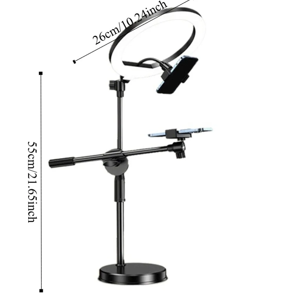 Lighting Bracket Telescopic Phone Stand Overhead View 26cm Fill Light Folding Phone Stand Universal Adjustable Height