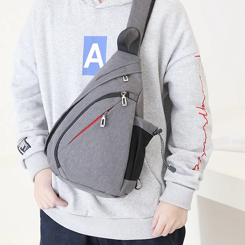 Bolso de pecho para hombre, bolsa de almacenamiento para deportes de ocio, viaje al aire libre, mochila cruzada versátil de gran capacidad