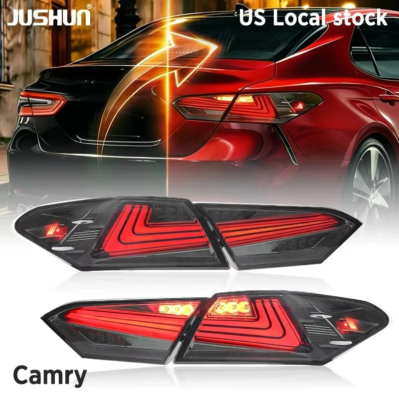 Waterproof Upgraded LED Rear Tail Lamp Compatible Toyota Camry 2018-2023 Complete Brake Reverse Signal Light Assembly