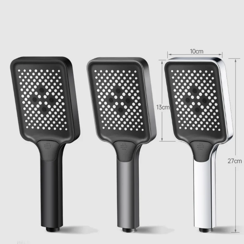 Three-speed High-pressure Shower Head With Large Panel Super Universal Bathroom Shower Head Shower Accessories