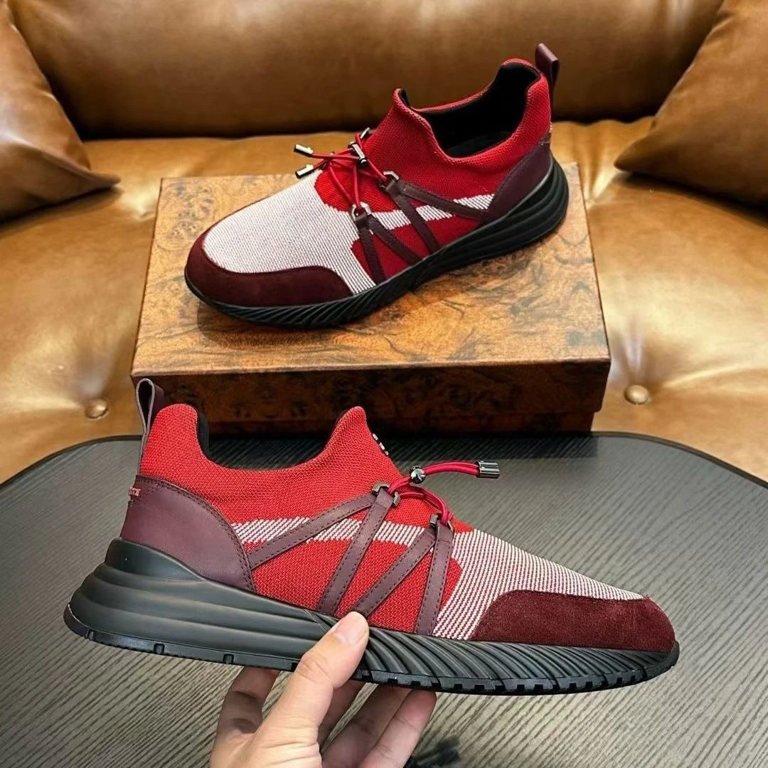 

2025 Daily Wear European Fashion Sports Casual Men's Shoes - Low Top Breathable Lightweight Comfortable Trendy Versatile Shoes