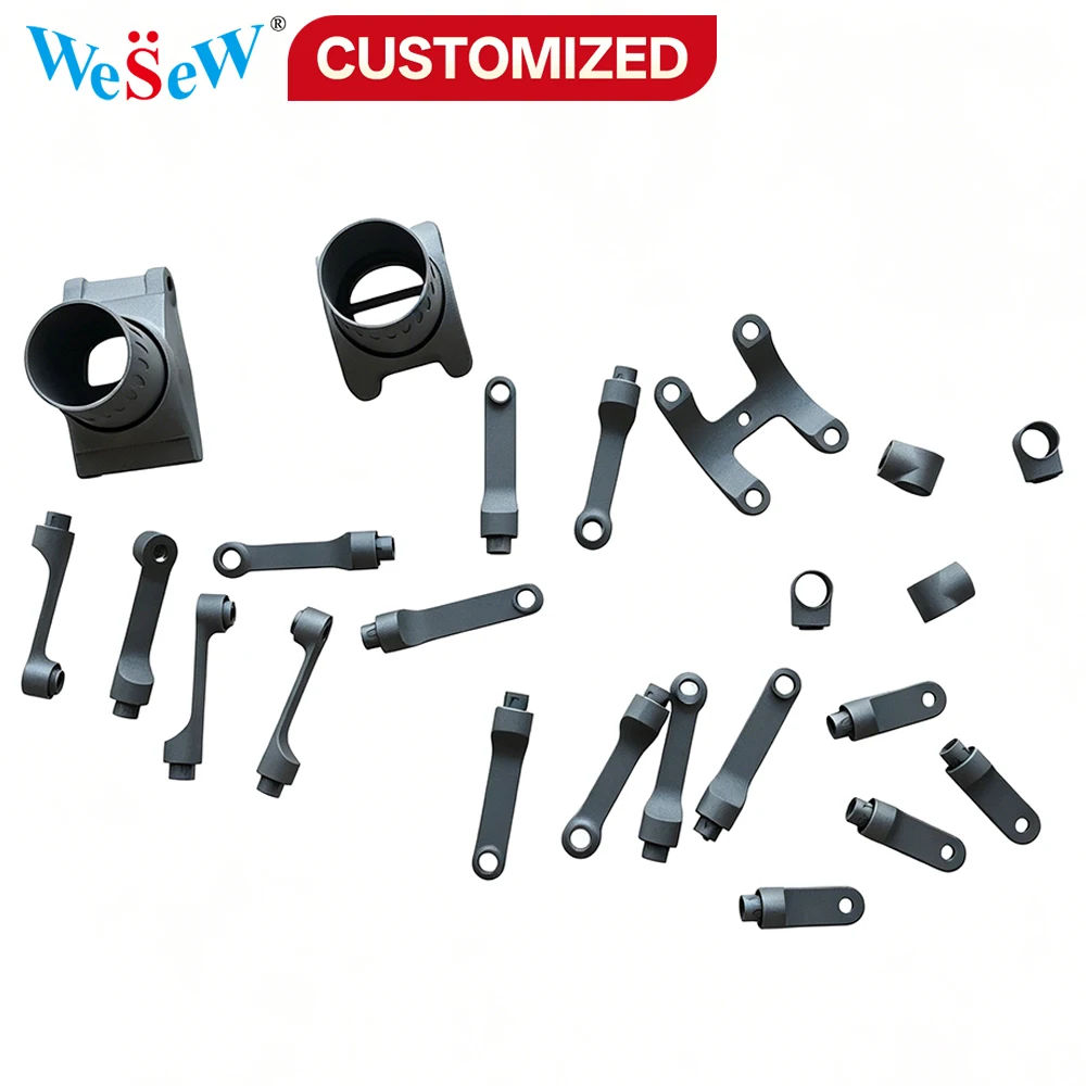 

Custom 3D printed gray hardware structural parts, aluminum profiles, aluminum alloy sandblasted surface treatment, industrial