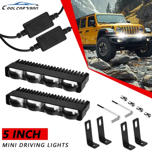 Barra de luz de trabajo automática de 4/5/6 pulgadas, lámpara superbrillante Explorer, luces de conducción, Led para motocicleta, 12V, 24V, todoterreno, coche, barco, camión, 4x4