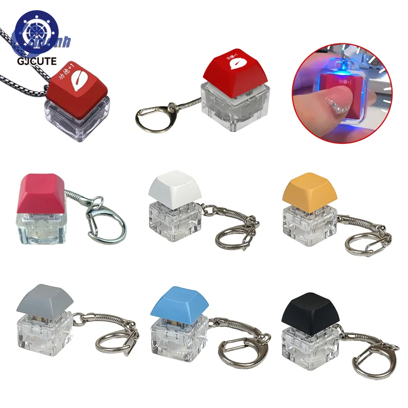 Nouveau ! Porte-clés mécanique Merit +1 Muyu, bouton de clavier, capuchon de touche, pendentif, jouet anti-stress