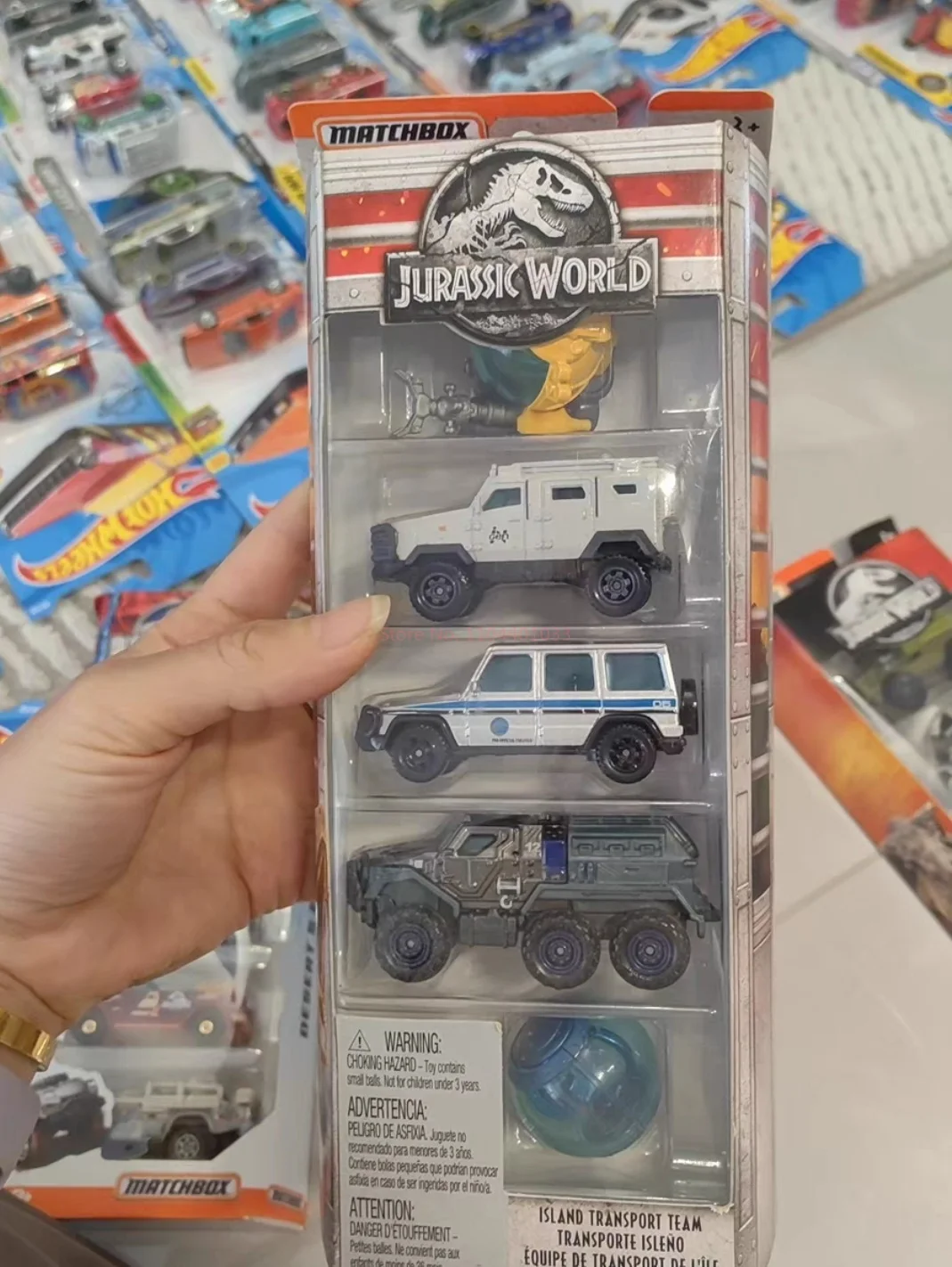 รถโมเดลไดแคสต์จากภาพยนตร์จูราสสิคพาร์ค ชุด 5 คัน FMX40 ขนาด 1/64 ของเล่นสะสม ของขวัญวันเกิดสำหรับเด็กผู้ชาย