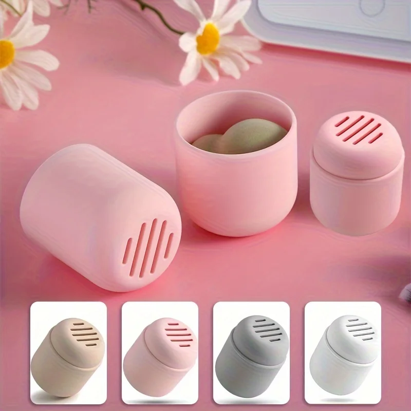 1PC Silicone Makeup Sponge Stand - Waterproof and Odorless, Double sided Ventilation Design, Quick Drying and Travel Protection
