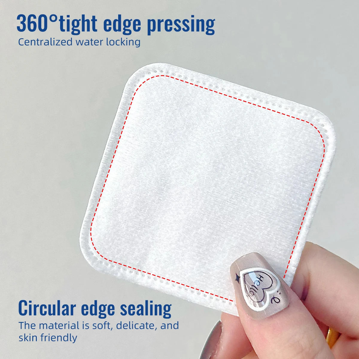 200個のソフトスクエアメイク落としパッドは、毎日の洗顔とメイク落としに使用されます。