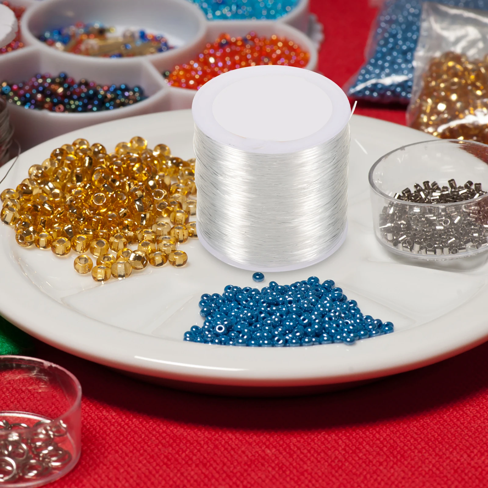 

1Set DIY Beading Needle Threader Rope Tool Set Jewelry Making Crafts Bead Stringing Bracelet Necklace Making Supplies