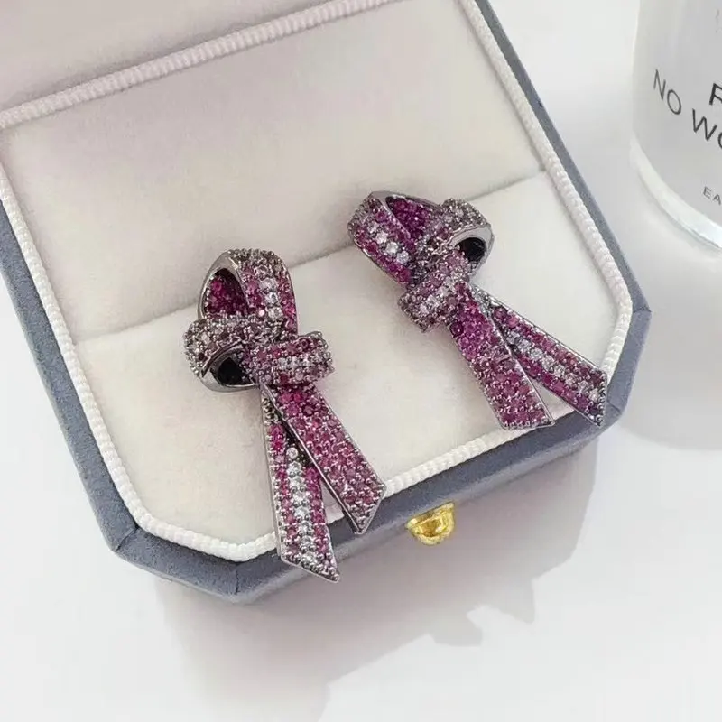 

Bilincolor винтажные серьги с красным узлом для женщин
