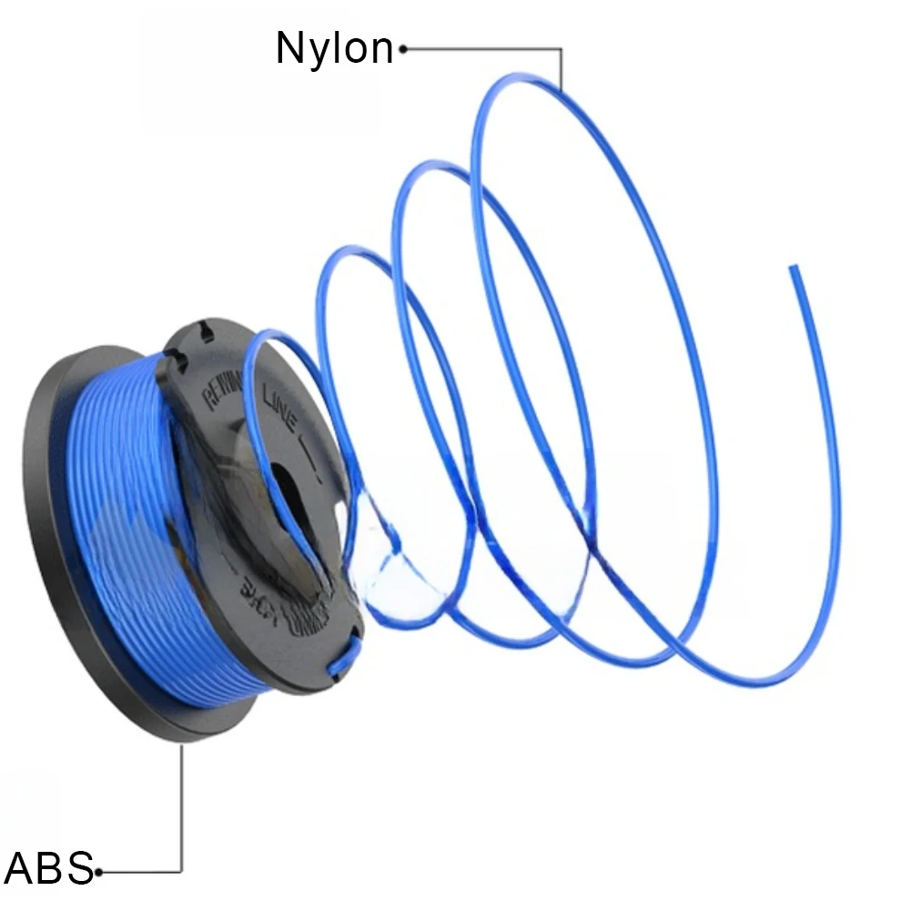 Cordless Accessory String Trimmer Spool Efficient Cutting Nylon Material ABS Construction Nylon String For Trimmer