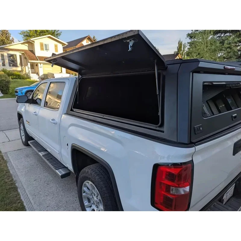 Aluminum Alloy 4X4 Pickup Truck Bed Cover Canopy Topper For Ranger Tundra 2014-2021 5.5Ft Waterproof Hardtop Locking