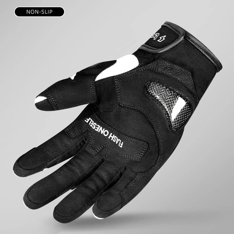 

Motorcycle Riding Gloves Carbon Fiber Warm and Waterproof Winter Anti-fall Touch Screen Motorcycle Rider Protective Equipment