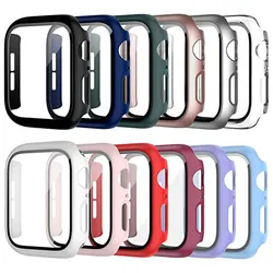 Funda protectora de pantalla para Apple Watch, carcasa de 44mm, 40mm, 42mm, 38mm, iWatch 8, 7, 6, SE, 5, 4, 3, parachoques de PC, 45mm, 41mm