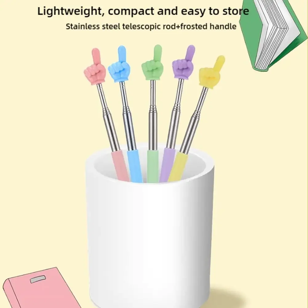 الصلب مؤشر التدريس قضيب تليسكوبي إصبع تصميم التدريس عصا إصبع القراءة العصي أدوات اللوازم المكتبية المدرسية #2