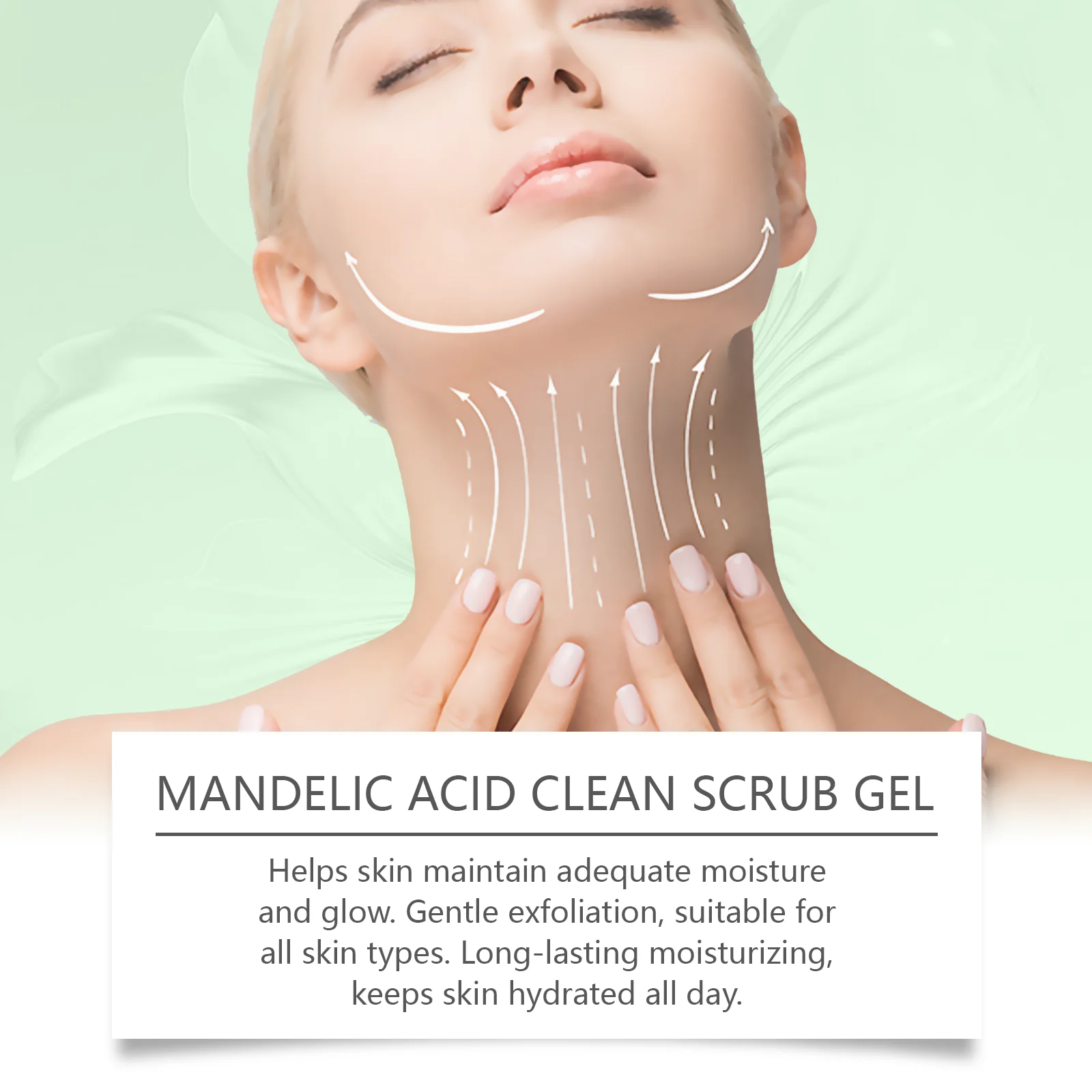 Mandelic Acid Body Scrub Gel Gentle Cleansing Pores Exfoliating Dead Skin Remover Smoothing Reduce Dryness Deep Cleansing Scrub