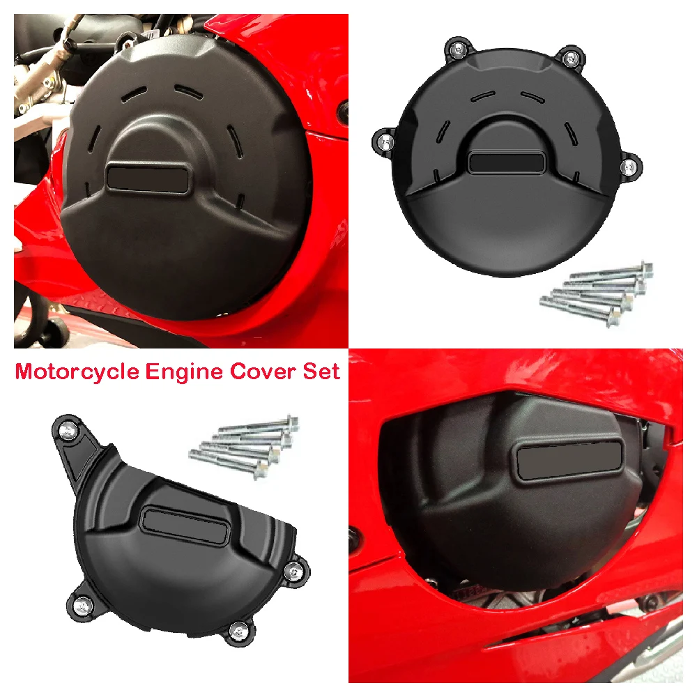 

Fit for Ducati V4 Panigale V4S ABS 2018 2019 2020 2021 2022 2023 Motorcycle Secondary Engine Cover Set Protection Guards Kits