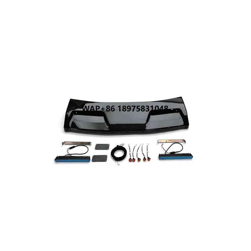 Dry Carbon Fiber Roof Spoiler With Round Lights for W464 G63 G500 2019-2024 Carbon Wing