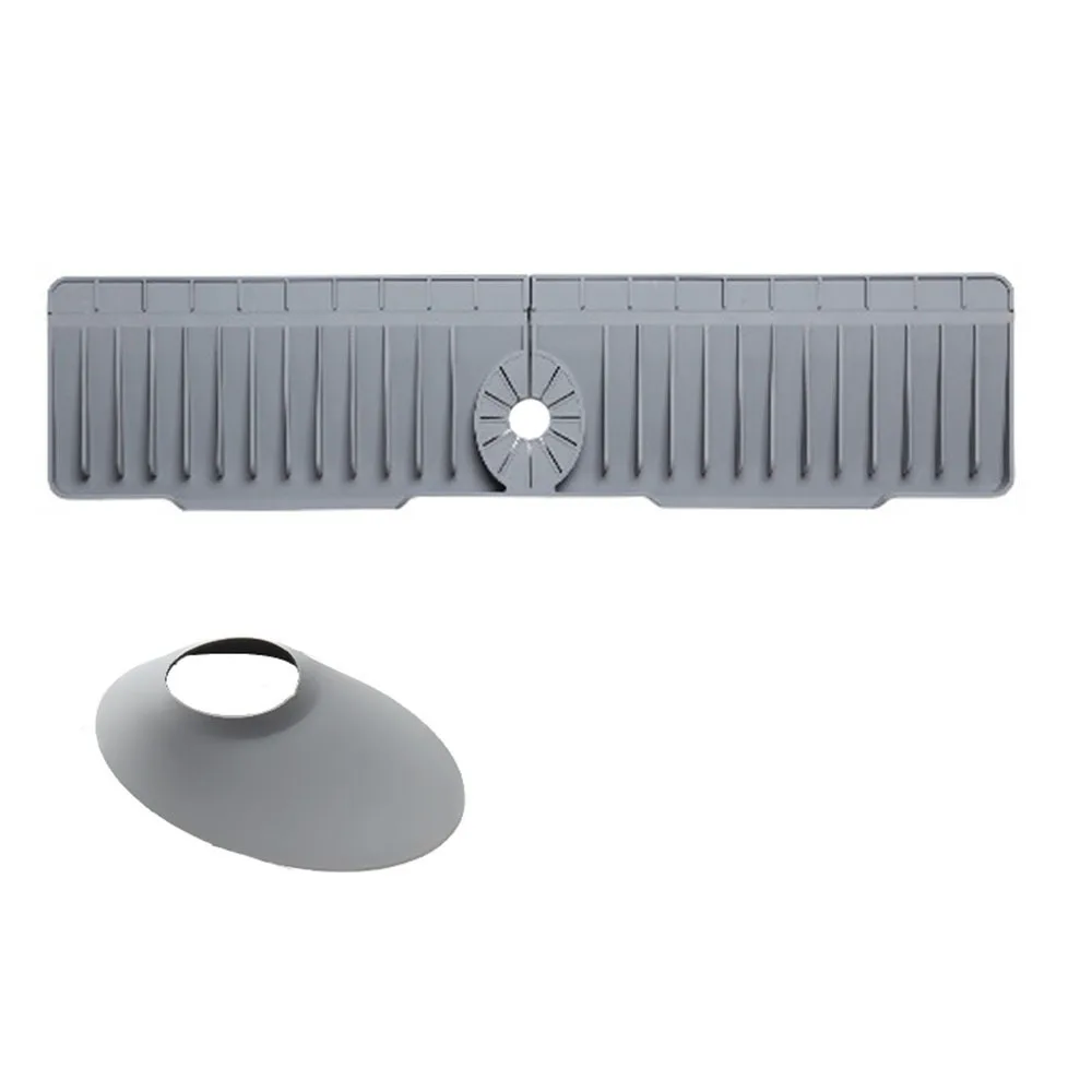 Soft Kitchen Sink Draining Pad Easy Clean Anti-Slip Sink Splash Pad Flexible Reusable Faucet Protectors Countertop Use