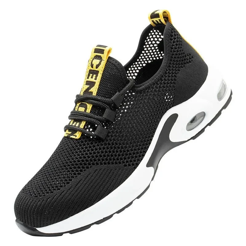 DurableLarge Net Breathable Labor Insurance Shoes Men's Plastic Steel Head Anti-smashing And Anti-piercing Lightweight Safety Sh