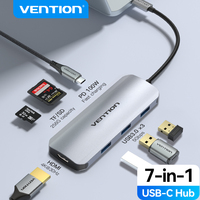 Vention USB C HUB Type C to HDMI PD100W Docking Station for Macbook Pro USB 3.0 Hub Laptop Air M2 M1 PC Accessories USB Splitter