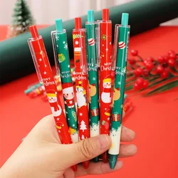 20pc Creative Christmas Press Neutral Gel Pen Santa Claus Printed Student Signature School Supplies Stationery Kawaii Funny Pens