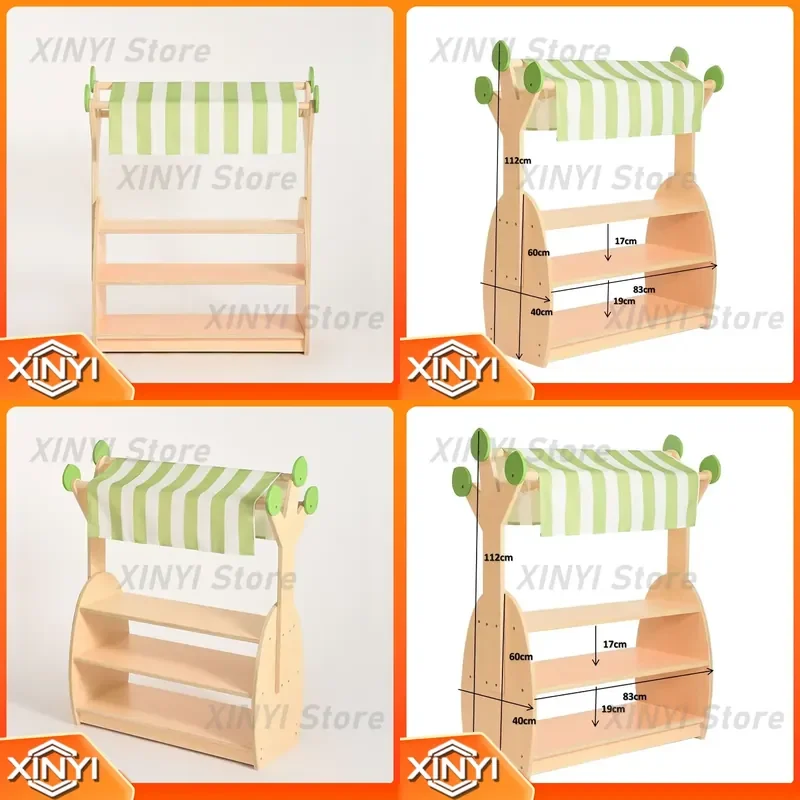 Montessori Children Furniture Sets for Kids Playing Pretend Store Wooden Furniture for Toddlers Learning Toys Educational