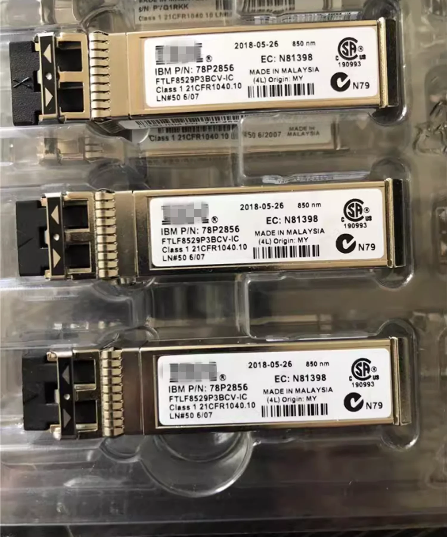 16G Module Sfp AFBR-57F5MZ-IB2 FTLF8529P3BCV-IC FTLF8529P4BCV-IB 78P2856 IB-M 16GB 850NM Network Adapter Switch