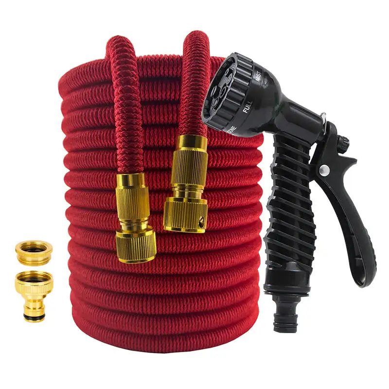 25-100FT Expandable HighPressure Magic Hose Flexible Water Pipe HighPressure Multifunctional Spray Gun Home Garden Watering Tool