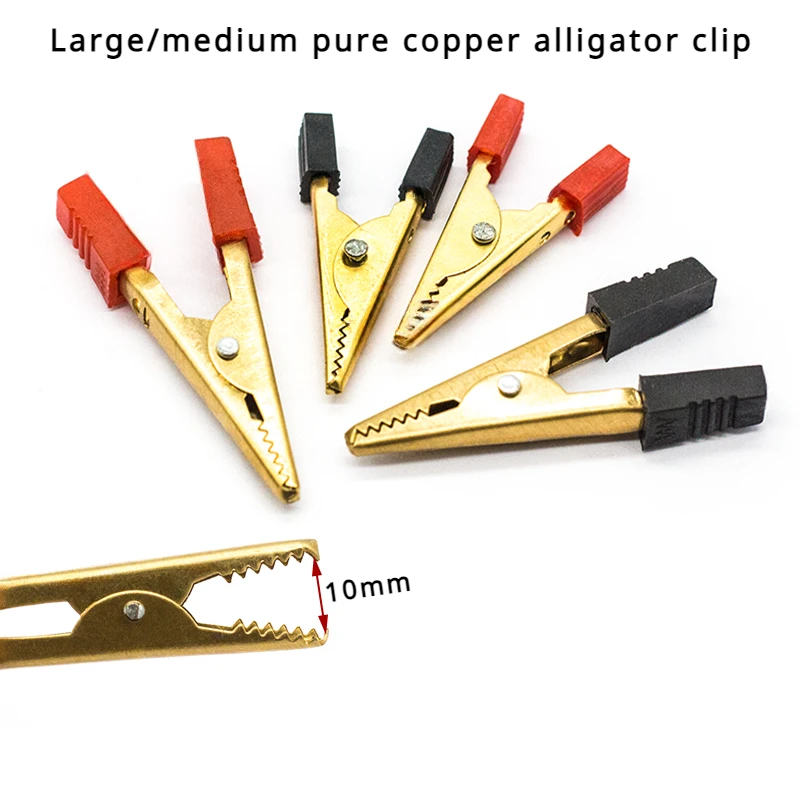 

10/50Pcs/lot Crocodile Clip 44mm 51mm Plastic Handle Test Probe Metal Alligator Clips Connector Connect Socket Plug For Battery