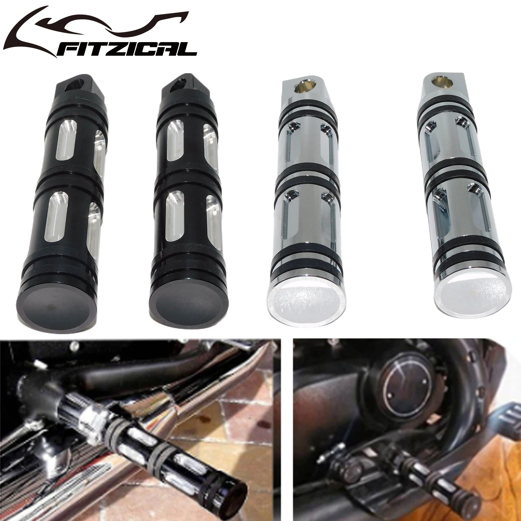 Pedaleira de Apoio para os Pés de Motocicleta com Montagem Macho para Harley Sportster Touring Road Street Glide Dyna Softail Breakout Fatboy V-Rod