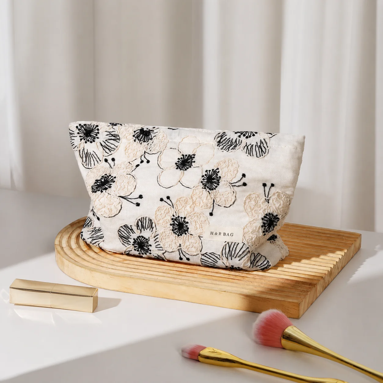 Cotton Cosmetic Bag Lightweight Cosmetic Bags Cases Skincare Storage Bag Handheld Beauty Storage Case For Skincare Item Storage