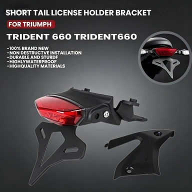 

EP Style Short Tail License Plate Bracket LED Light Aluminum Alloy For Triumph Trident 660