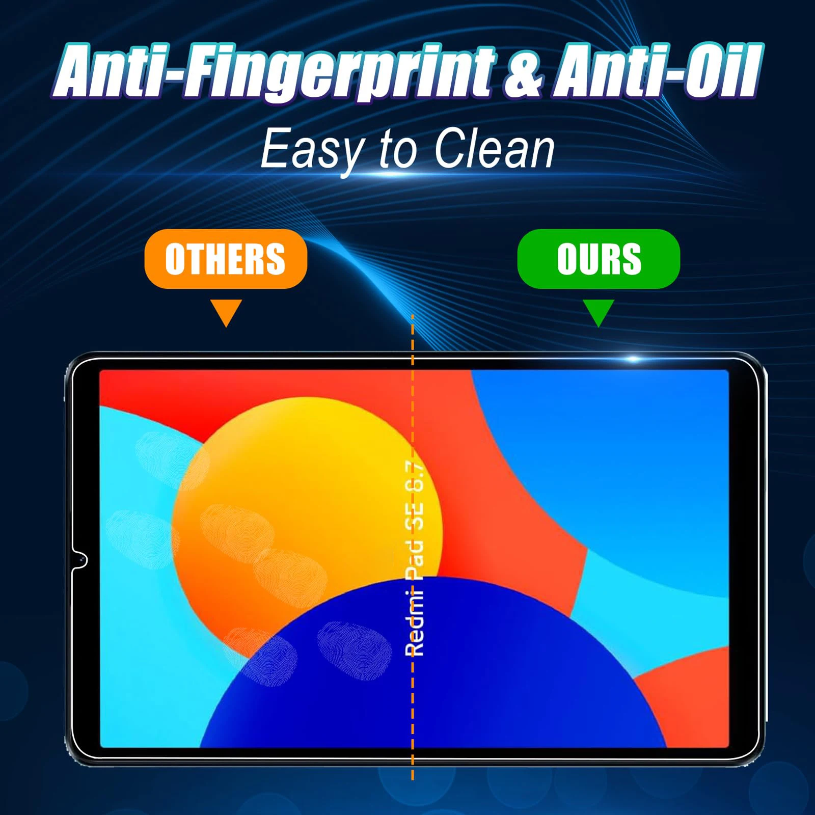 Screen Protector for Xiaomi Redmi Pad SE 4G 2024 (8.7 Inch) HD 9H Premium Shatterproof Scratch-Resistant Tempered Glass Film