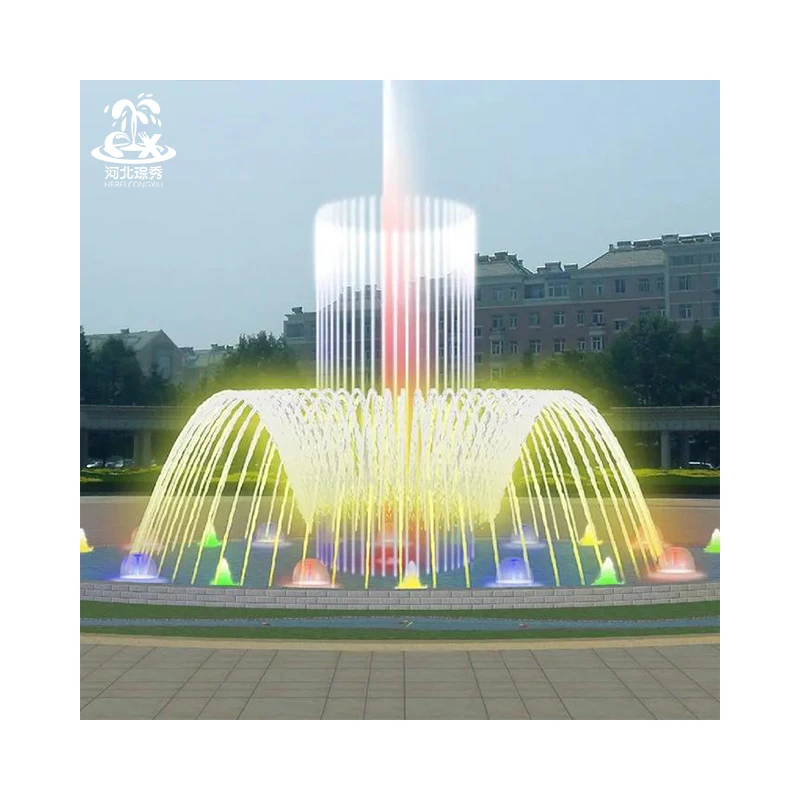Music Fountain Color Light Emitting Diode Light Water Function Color Changing Park Dancing