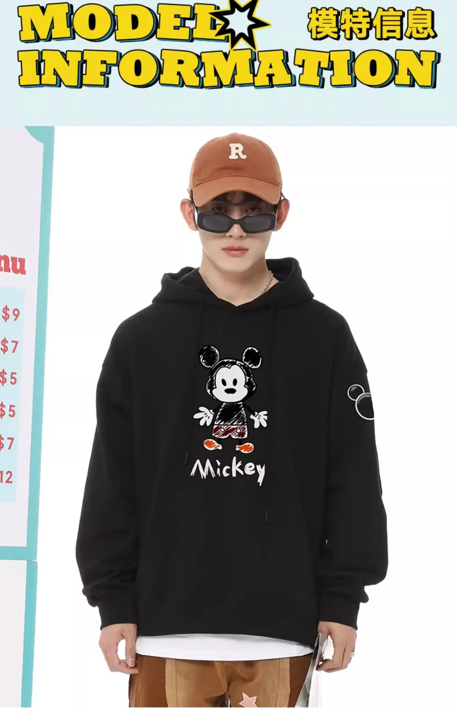 Lovers Cartoon Disney Mickey Minnie hoodie Sweater adult Men and women Autumn/Winter Couple Clothing 2024 New Coat Trend