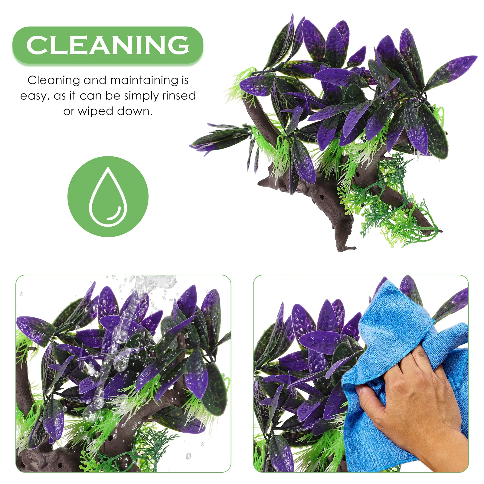 

Simulated Sinking Wood Fake Water Grass Artificial Plant Aquarium Fish Tank Decorations Plastic Realistic Plants
